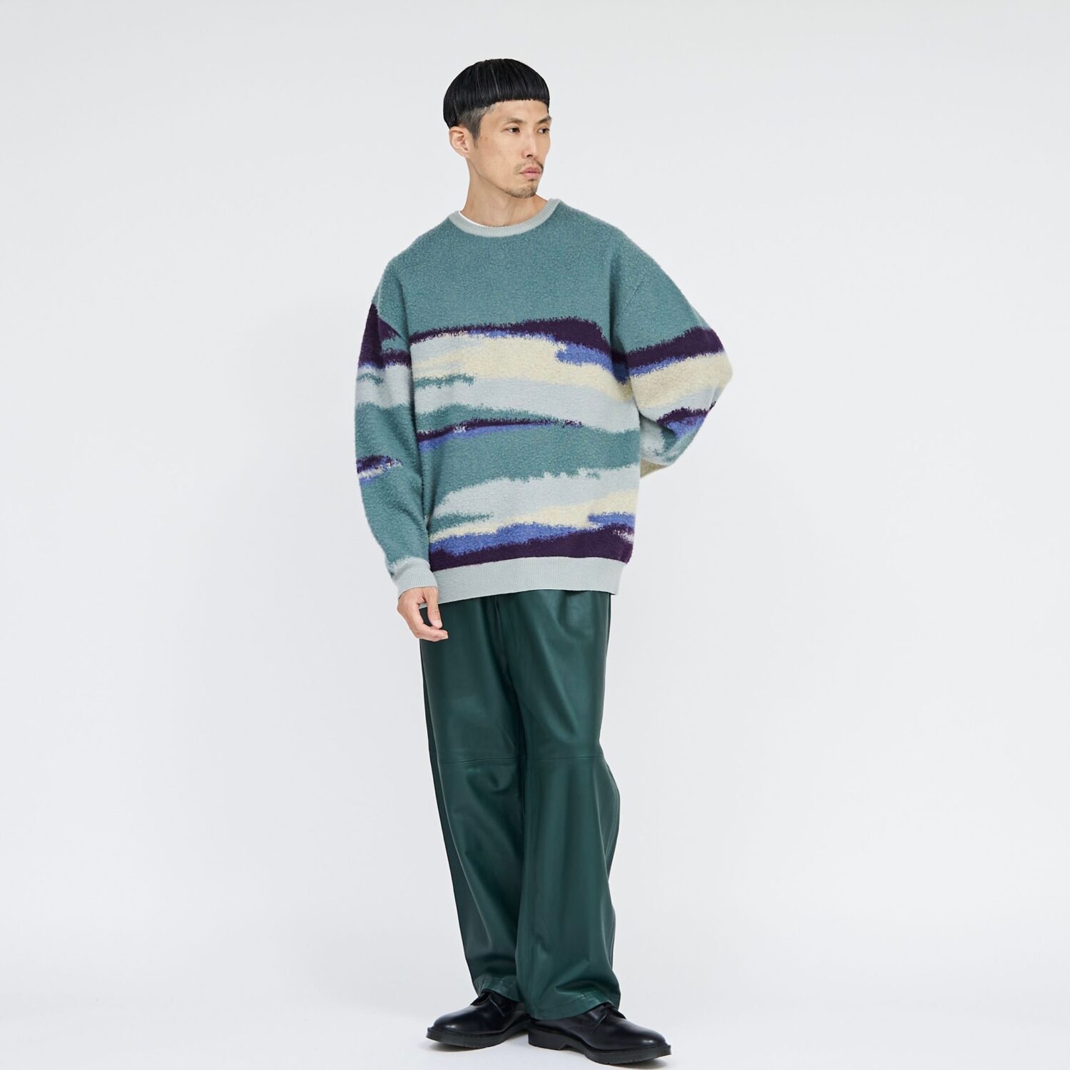 Jacquard Crew Neck Knit｜ANYTHING GOES