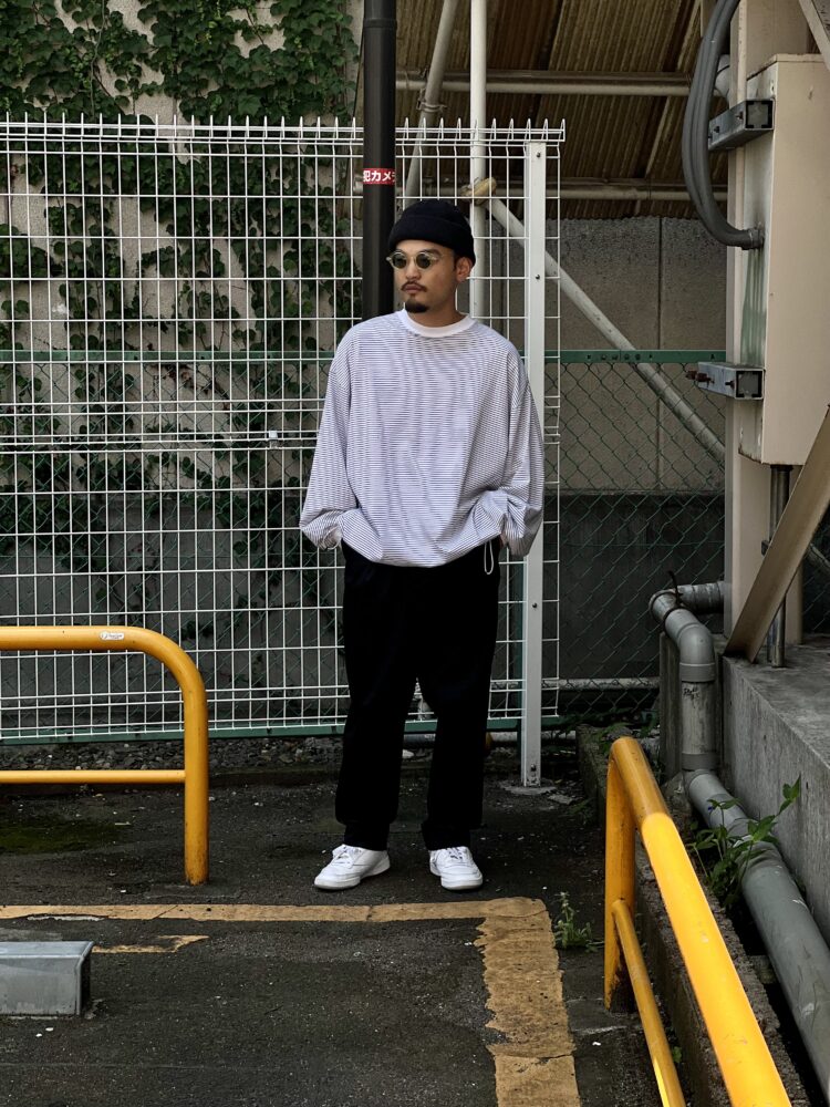 ブルテル Trek & Travel ストレッチ ワンタックチノパン 白 76cm